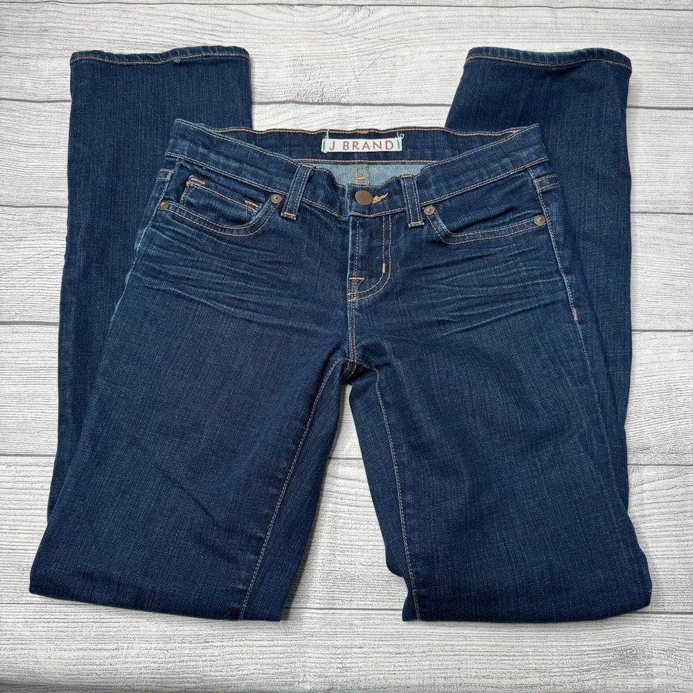 j brand jeans cigarette leg Sz 29 Dark Wash Blue Denim Pants Womens Ignite J Brand Women's Jeans Cigarette